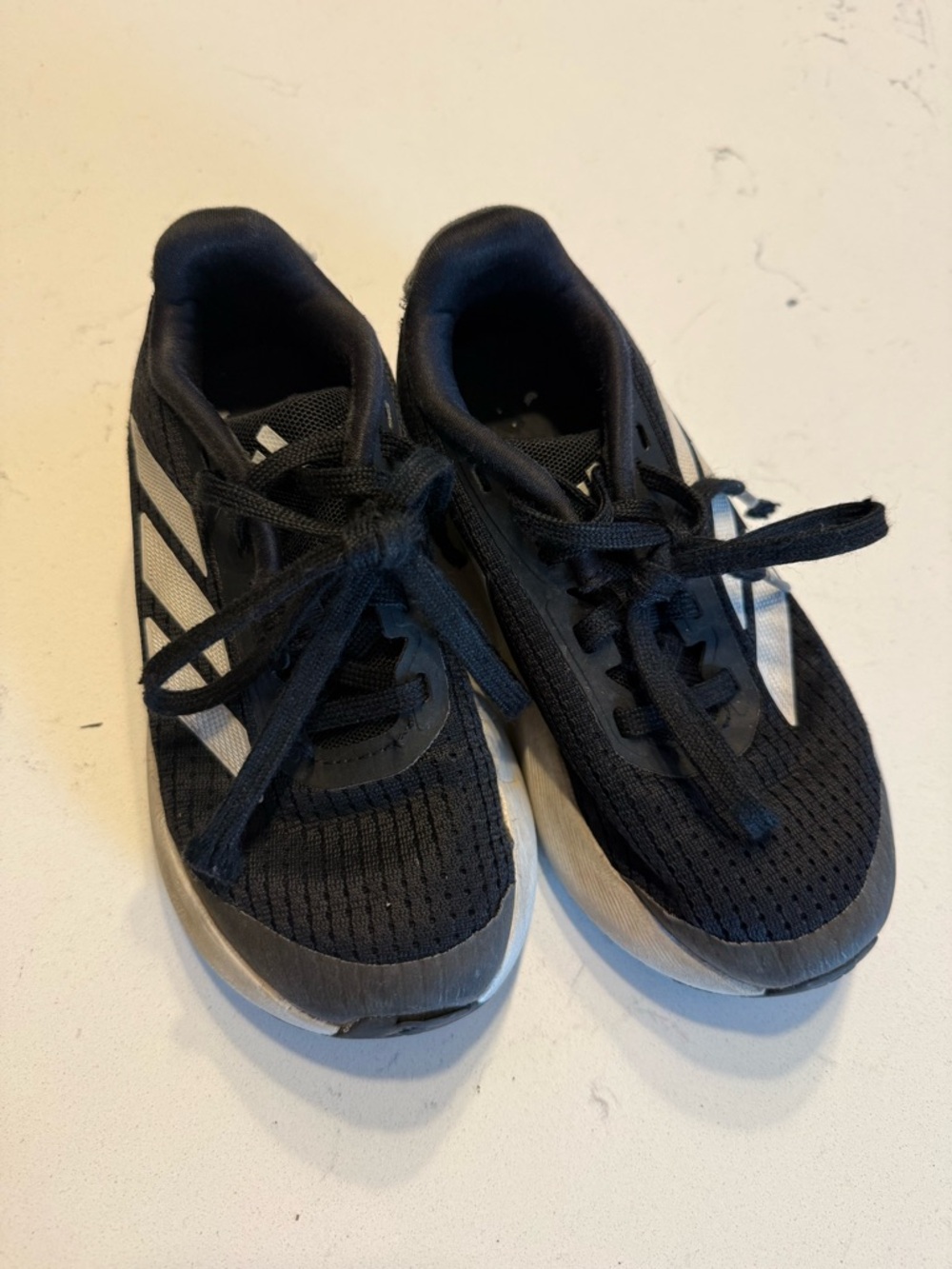 adidas Kids Black and White Athletic Sneakers